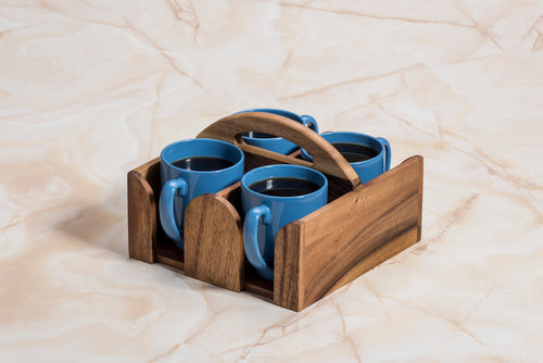 Acacia Wood  Coffee Mug Caddy